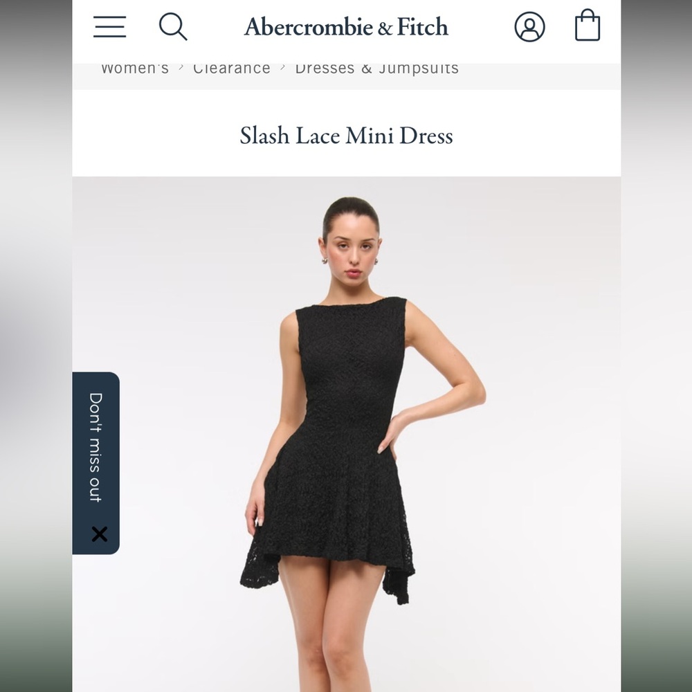 Abercrombie & Fitch Black Mini Dress
